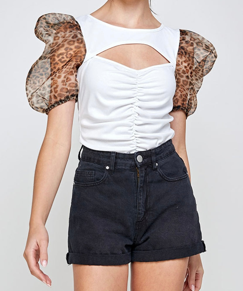 Sassy Chic Animal Print Top