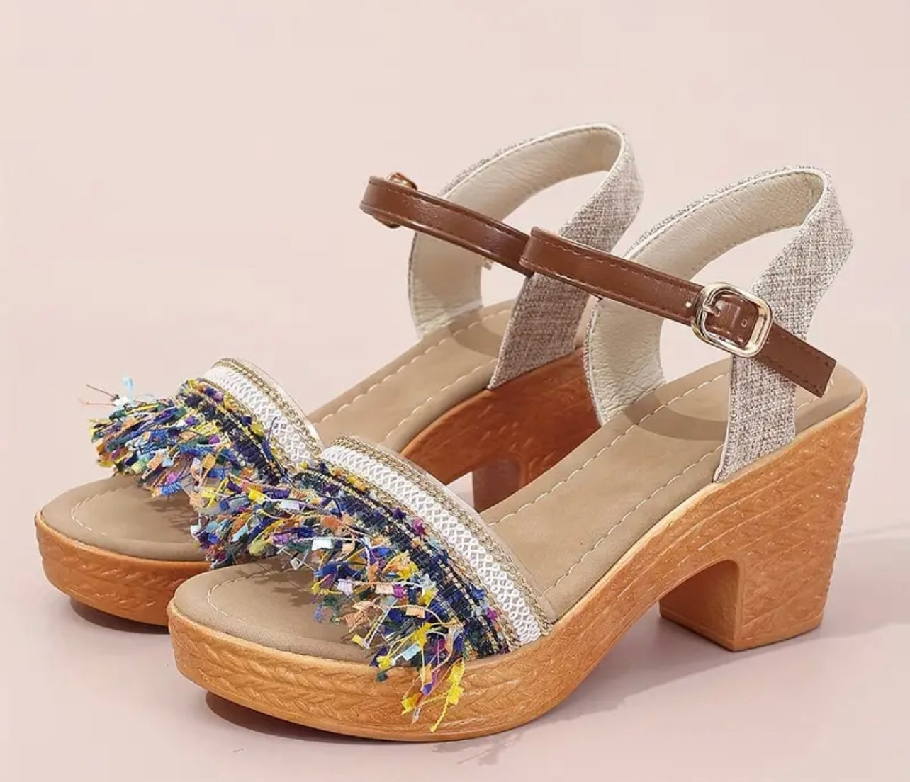 Tally Tassel Wedge Sandals
