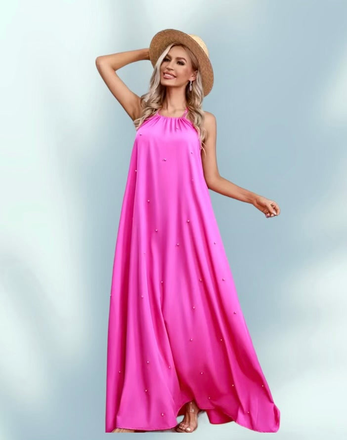 Poppy Pink Pearl Beaded Dress The Grey Nickel Boutique Poppy Pink Pearl Beaded Dress The Grey Nickel Boutique