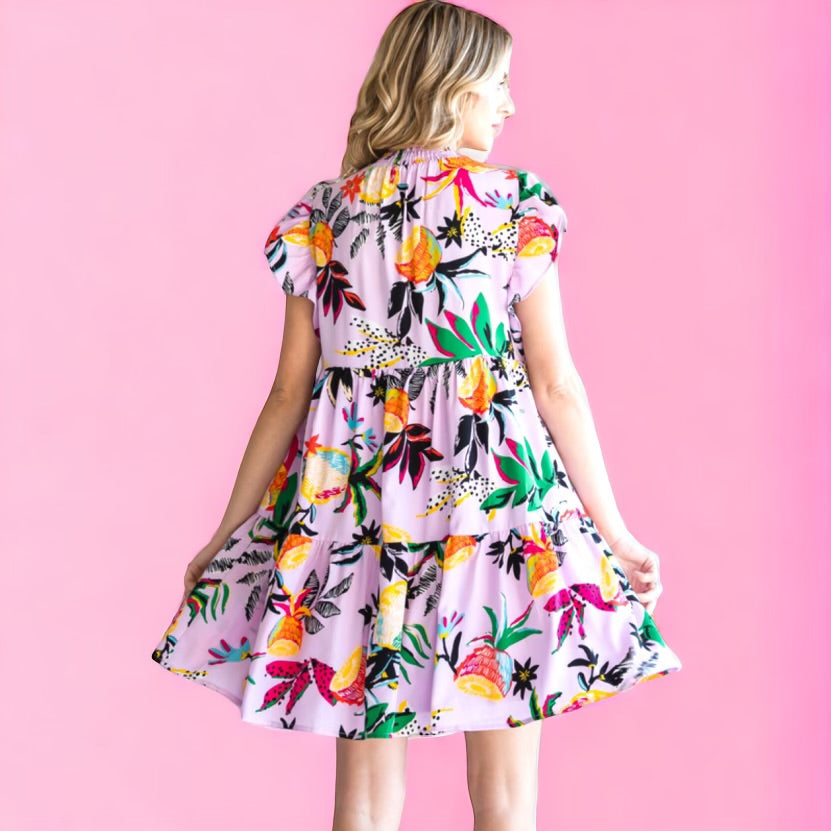 Lavender Tropics Dress