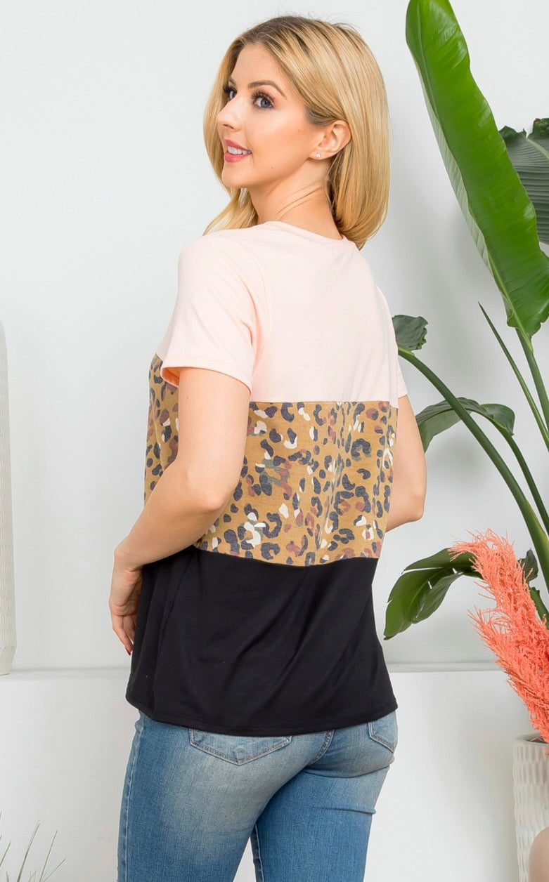 Peachy Keen Leopard Print Top