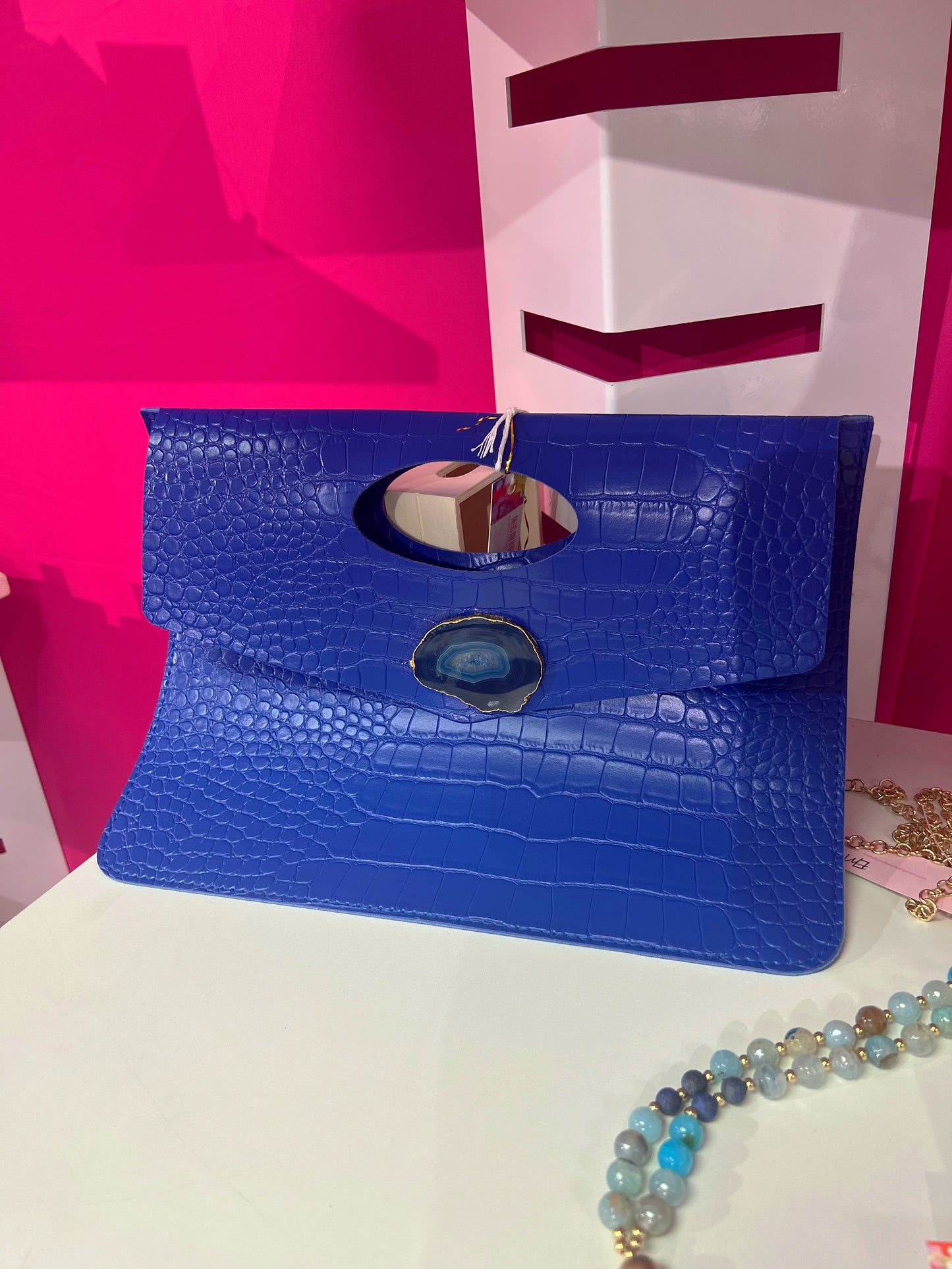 Blue Agate Purse