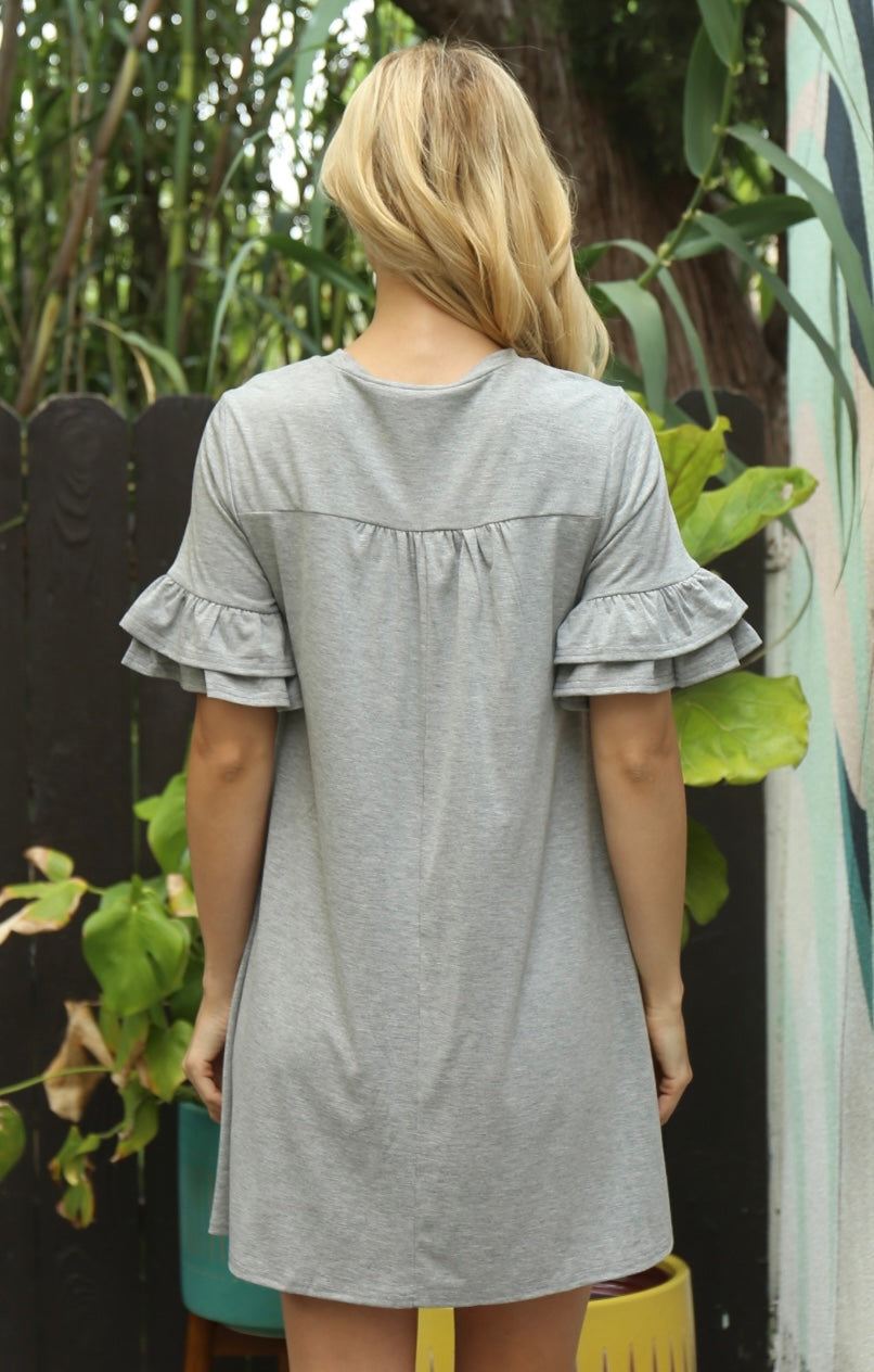 Heather Grey T- Shirt Dress