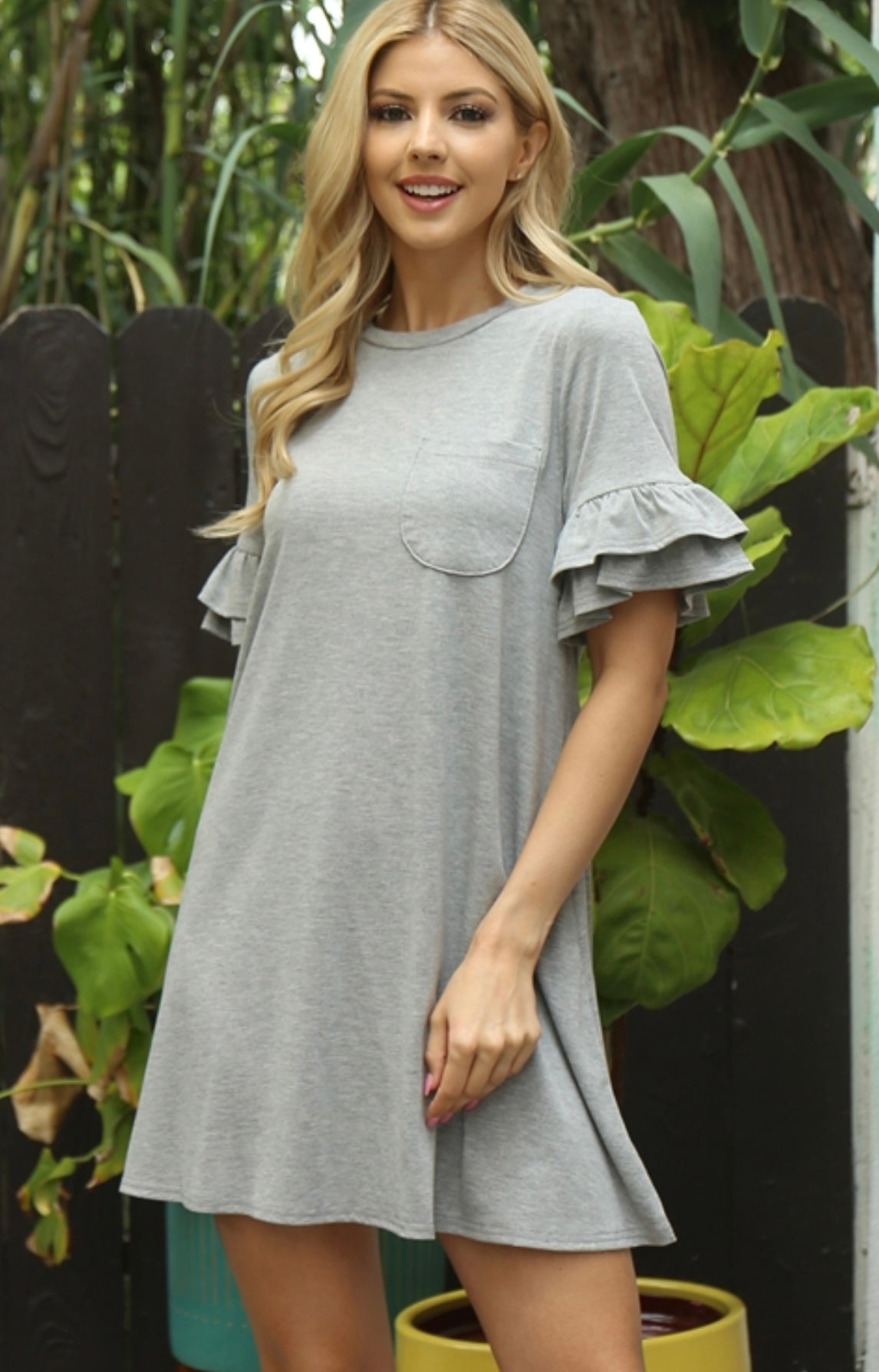 heather grey t shirt dress Chaser Carlo Heather Grey Mini Dress