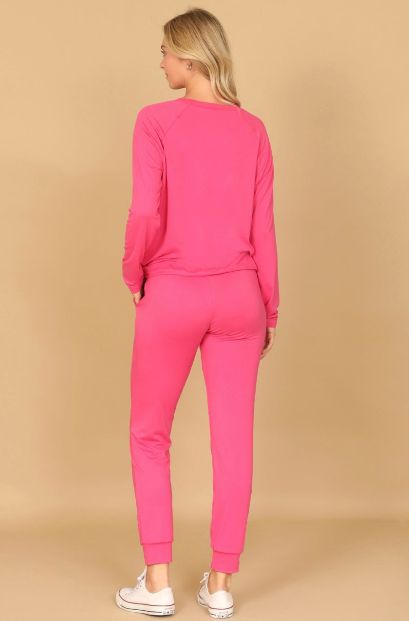 Fuchsia Joggers Set