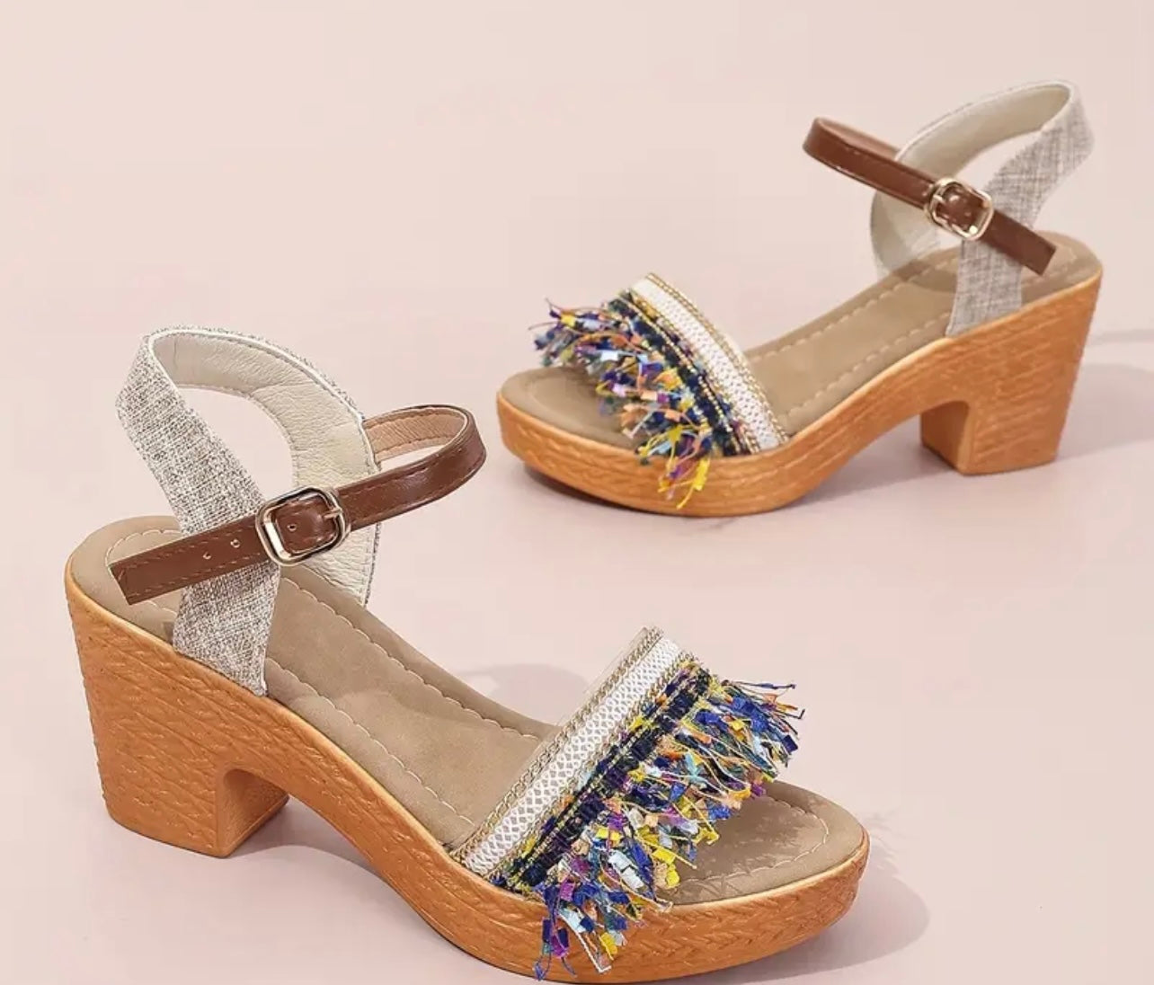 Tally Tassel Wedge Sandals