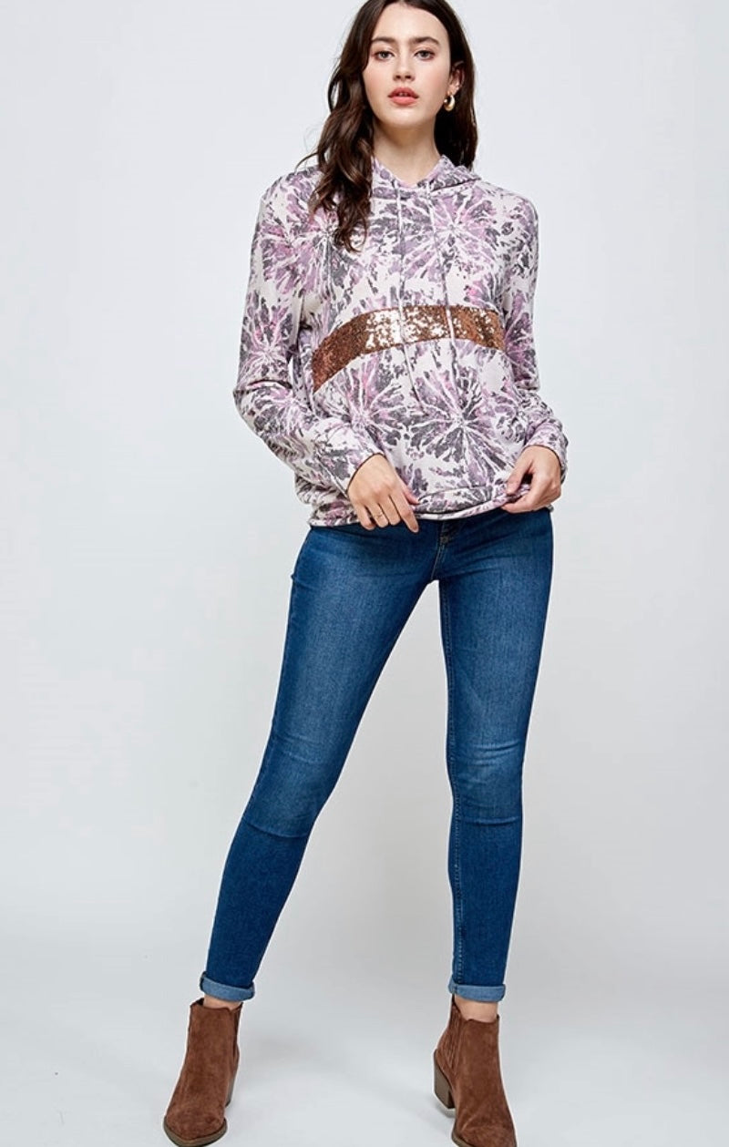 Sequin tie hot sale dye sweatshirt