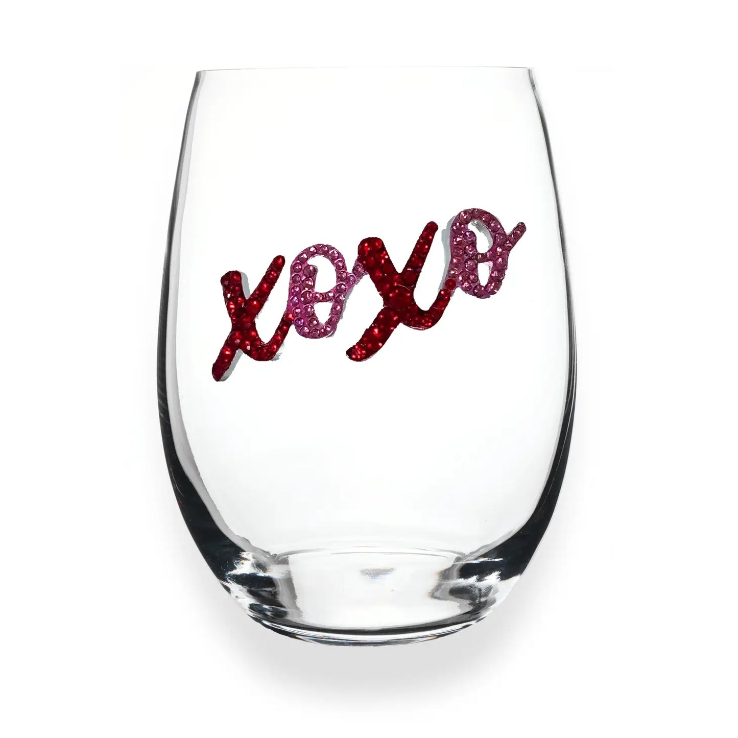XOXO Jeweled Stemless Wine Glass