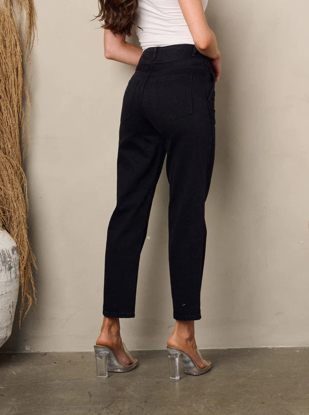 Galaxy Black Cropped Jeans