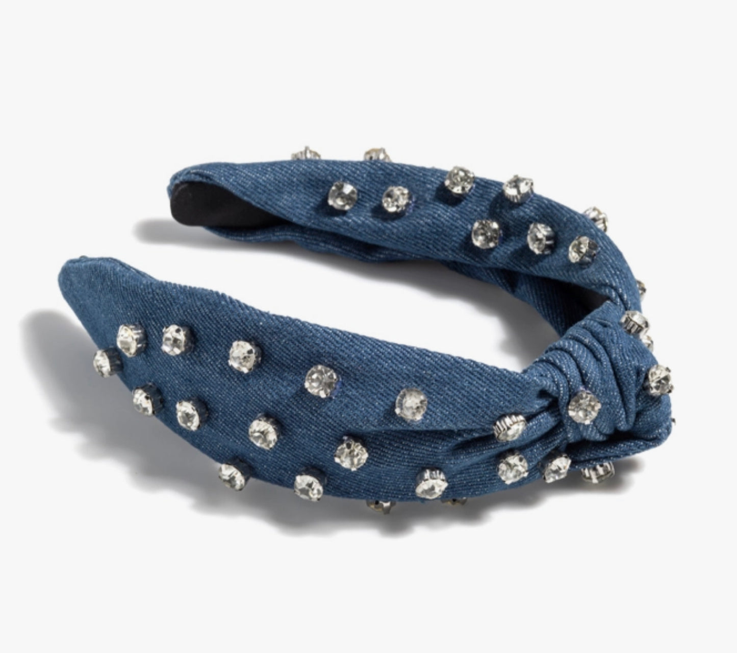 Denim Knotted Embellished Headband