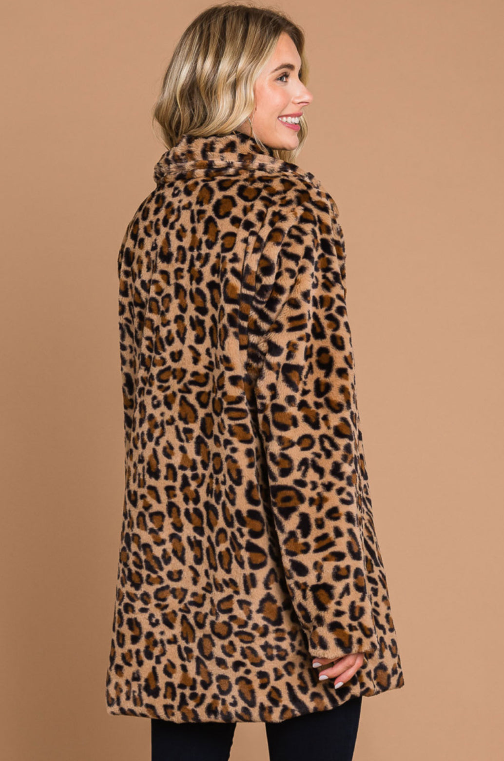 Wild Winter Faux Leopard Car Coat
