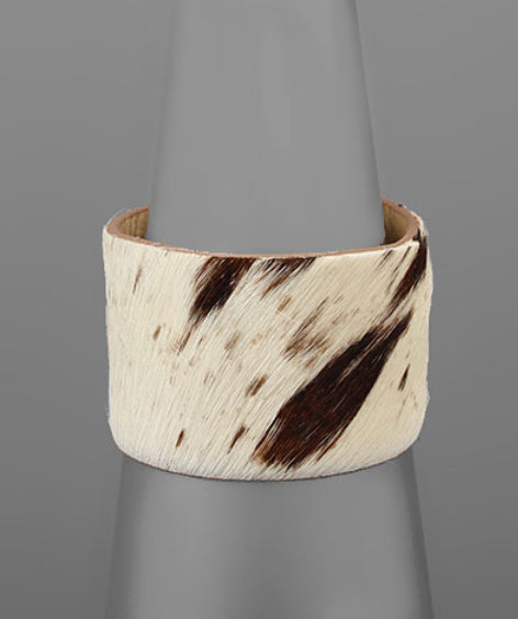 Animal Print Hair on Hide Cuffs