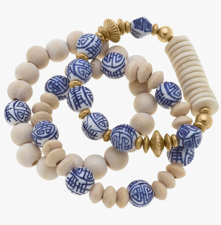 Hannah Chinoiserie Bracelet Set