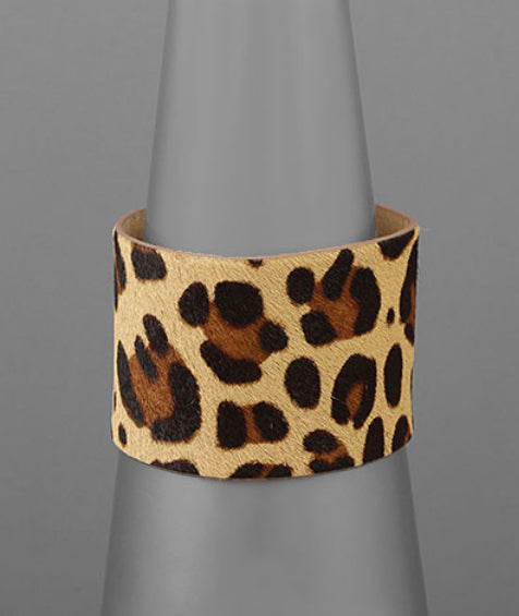 Animal Print Hair on Hide Cuffs