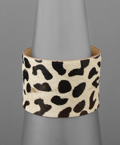 Animal Print Hair on Hide Cuffs