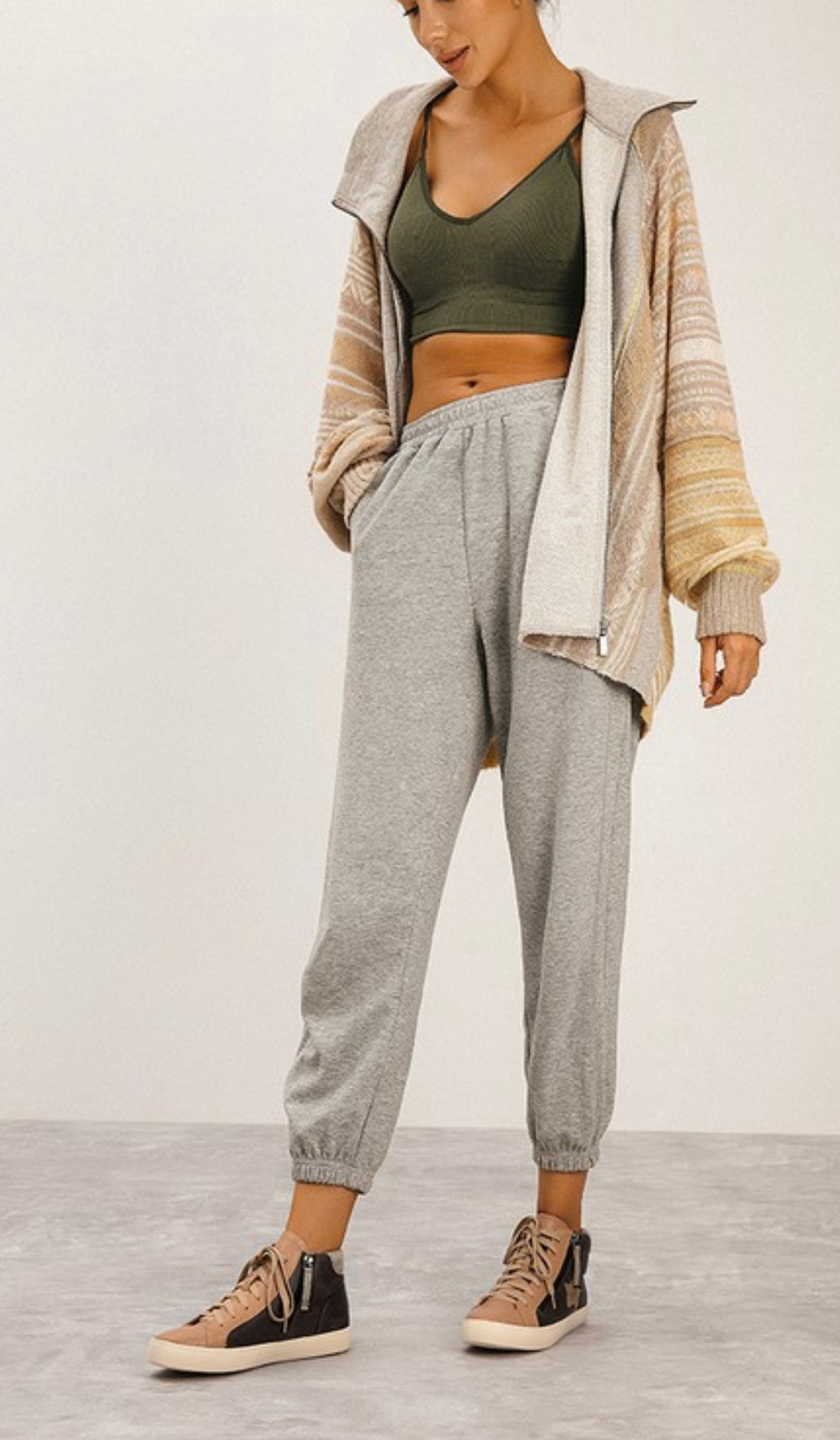 Ellie : Leather High Top Sneakers