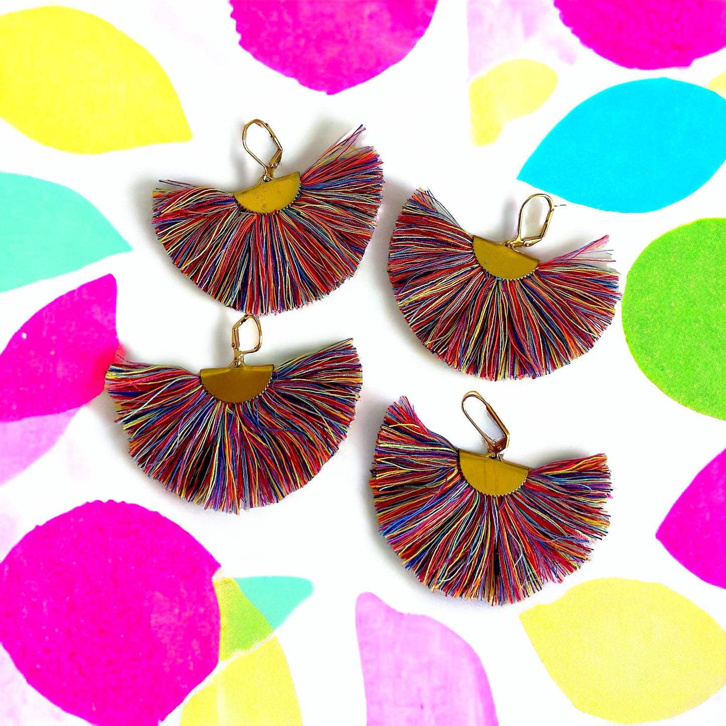 Rainbow Bay Tassel Earrings