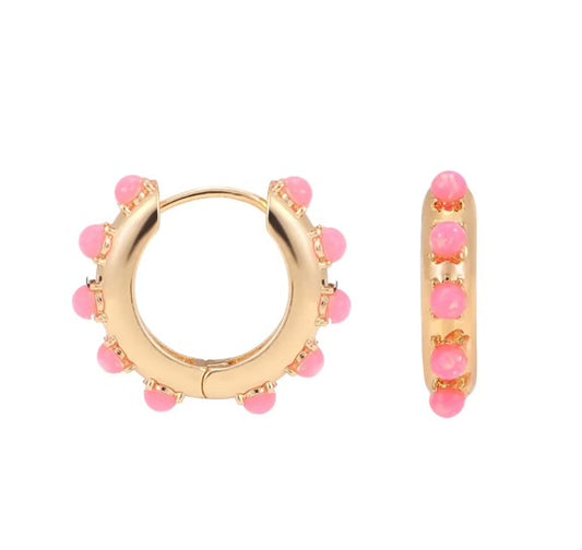 Bubblegum Pink Huggies Earrings