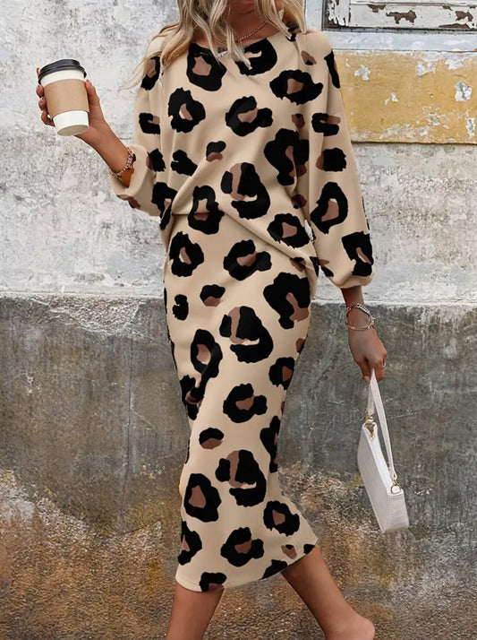Leopard Skirt and Top Set