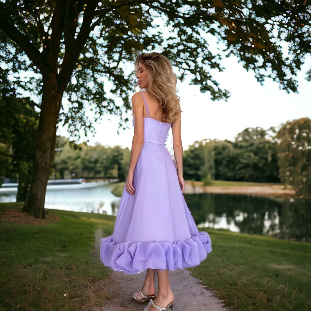 Lush Lavender Luxe Ruffle Dress