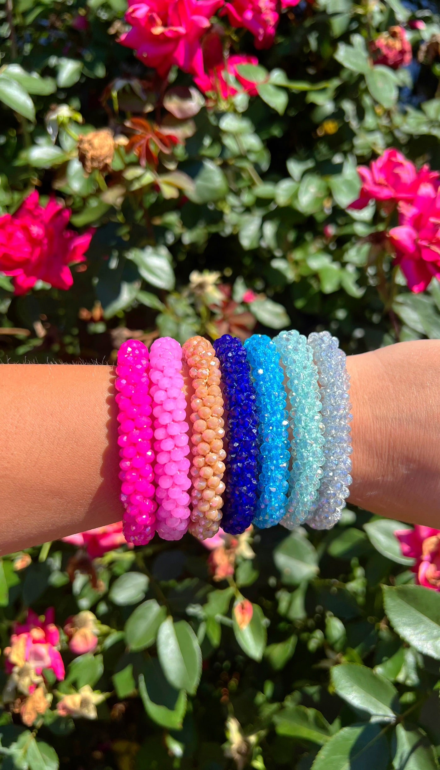 Crystal Beaded Stretch Bracelets (More colors available)
