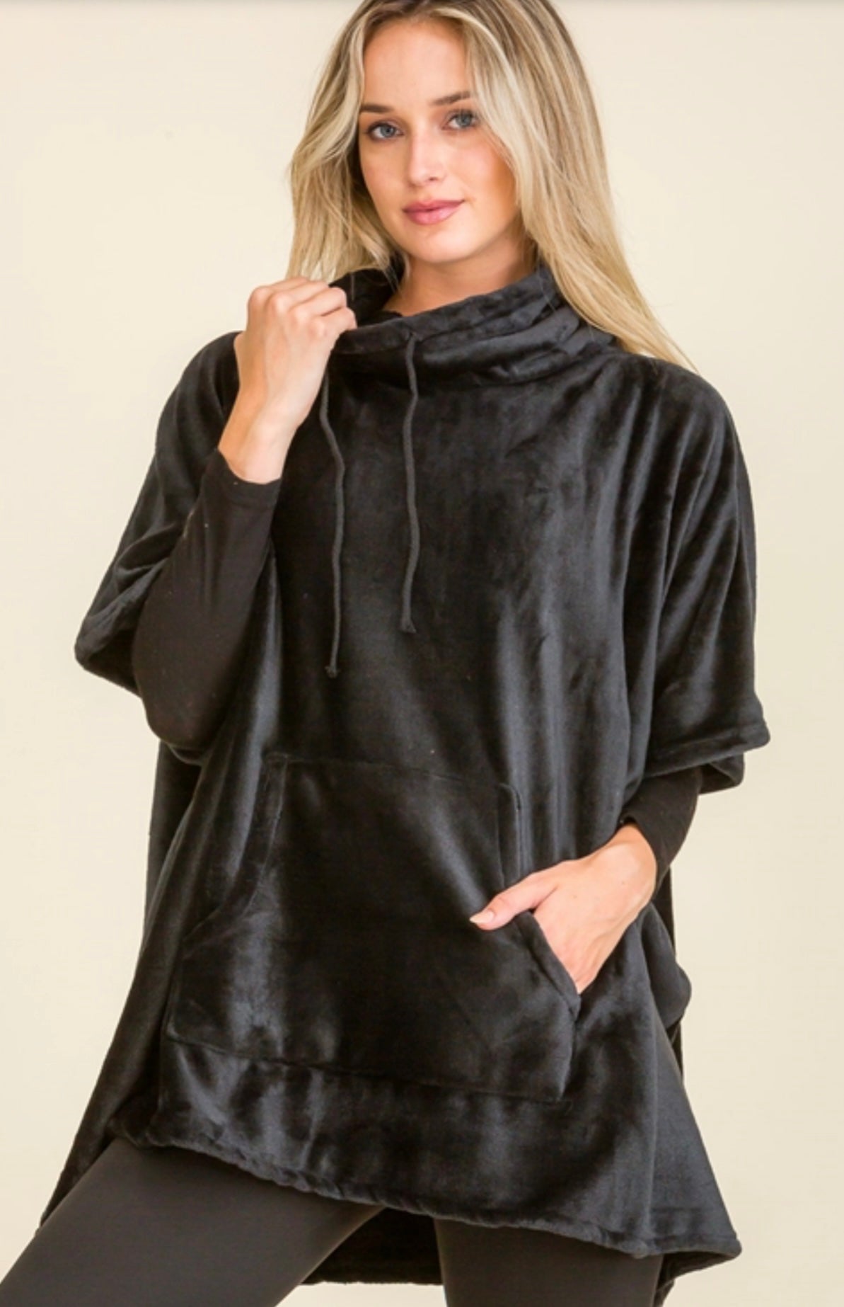 Turtle Neck Pocket Poncho (available in 3 colors)