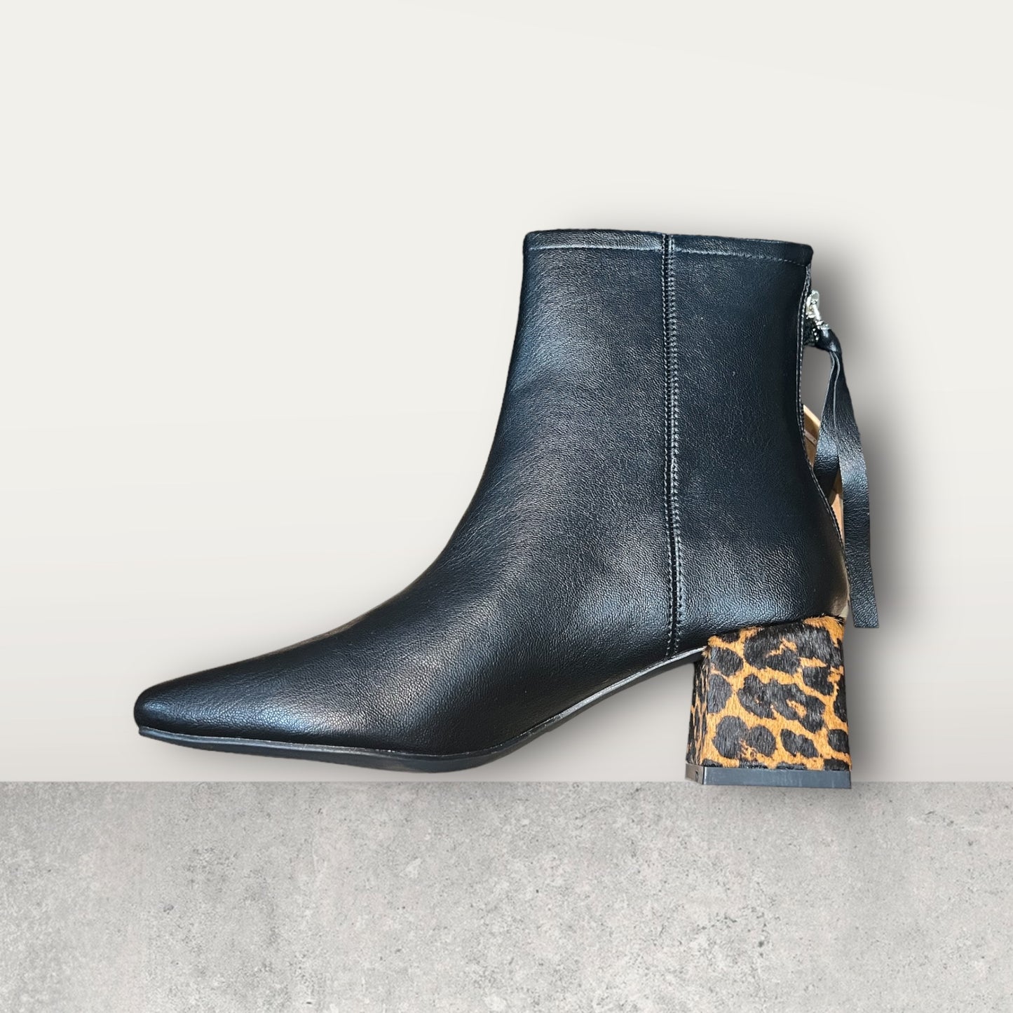 Bramty Leopard Heel Booties