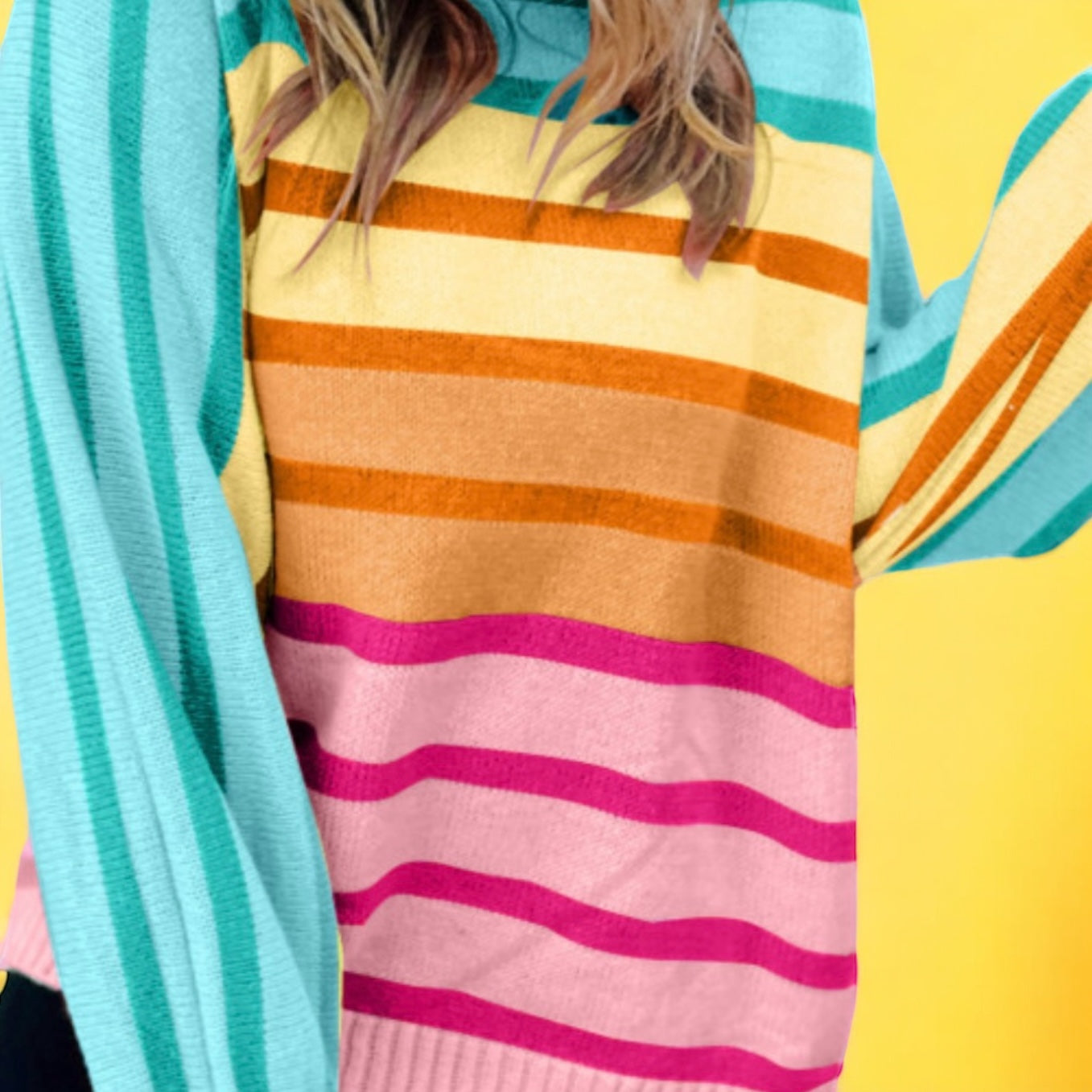 100% Spoiled Stripe Sweater