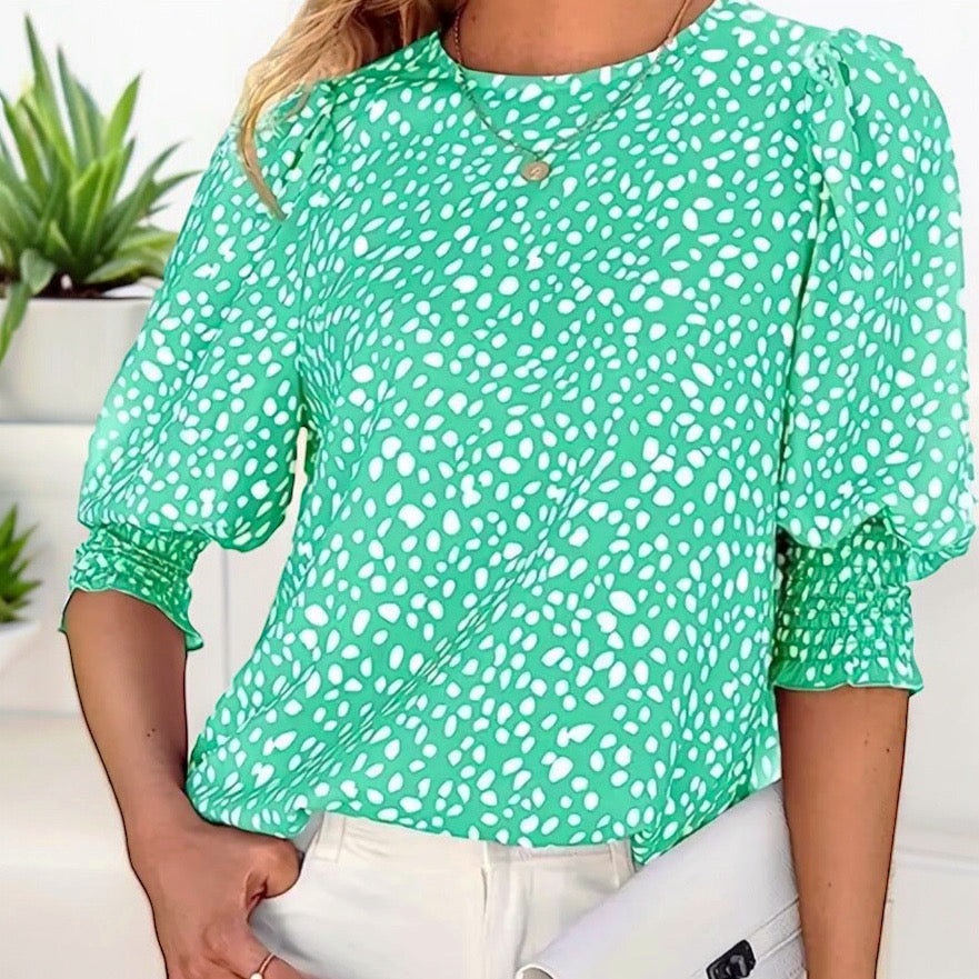 Green Ivy Spotted Top