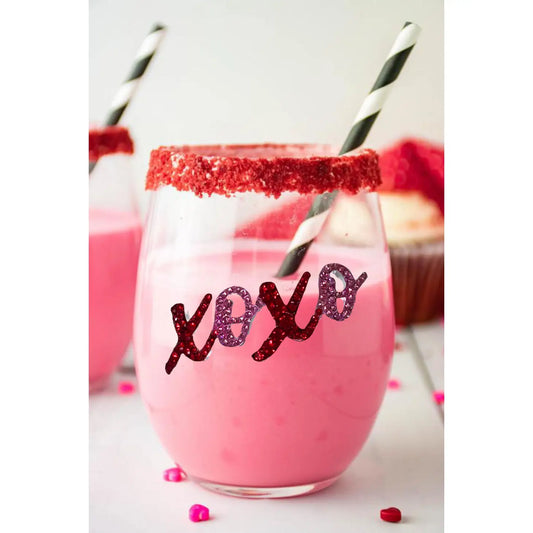 XOXO Jeweled Stemless Wine Glass