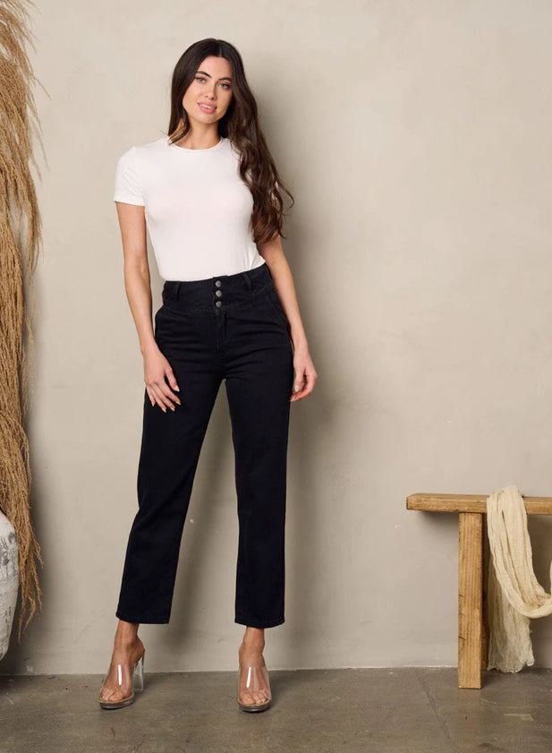 Galaxy Black Cropped Jeans
