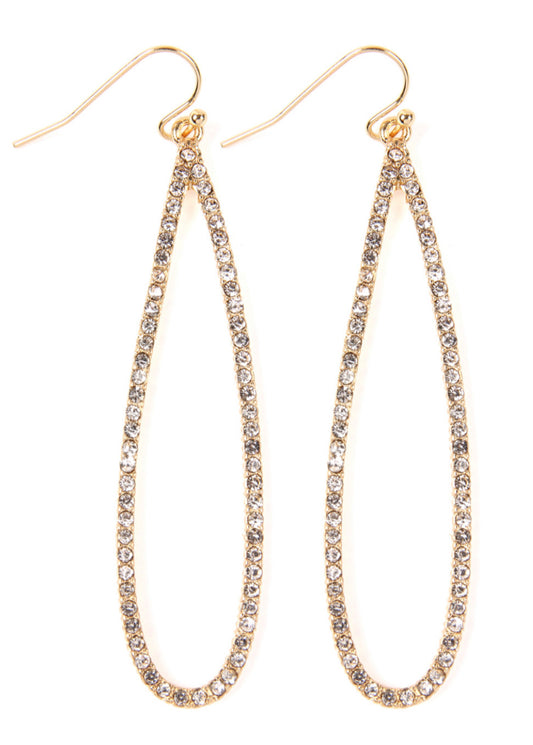 Dare to Dazzle Rhinestone Earrings in Cloud and Teardrop Shape