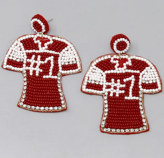 SC Gamecocks Gameday Jersey Earrings