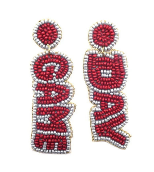 Gamecocks Game Day Seed Bead Earrings