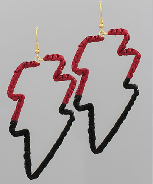 Game Day Lightening Bolt Earrings