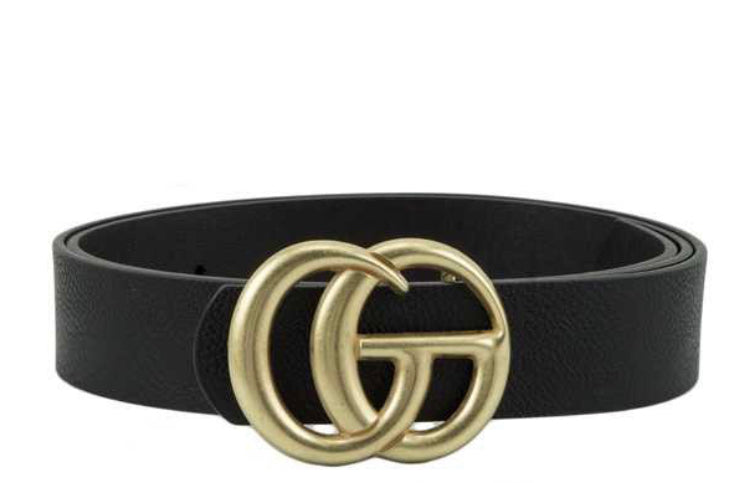 GG Worn Gold Belt Buckle (BLACK, TAN, SAND CHEETAH)
