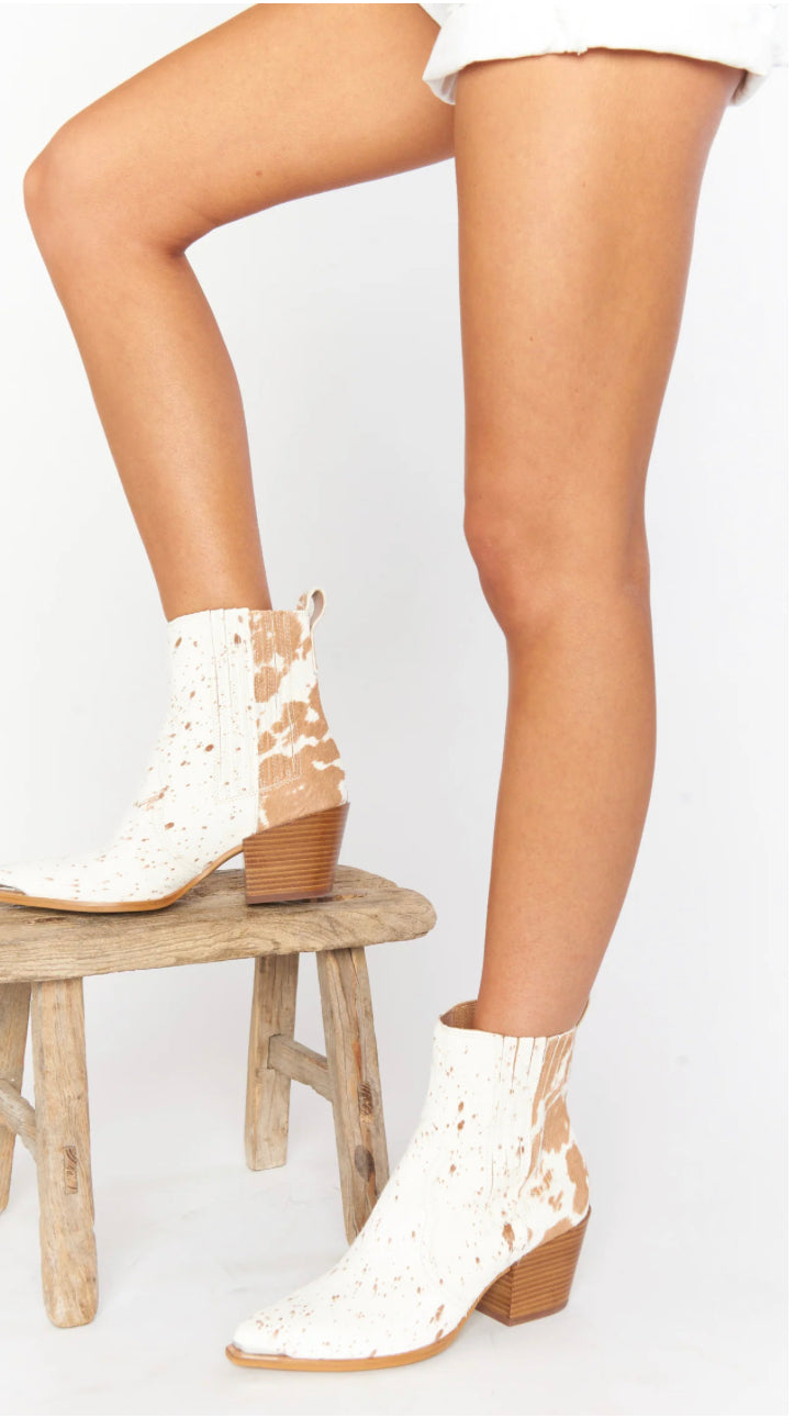 Calf hair bootie sale