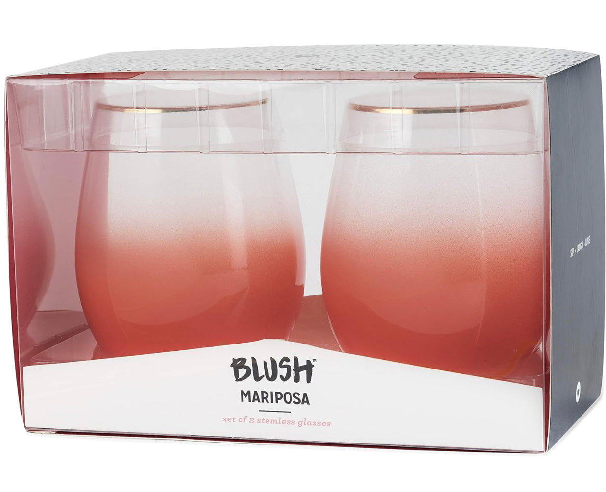 Sip Sip Stemless Wine Glasses by Blush