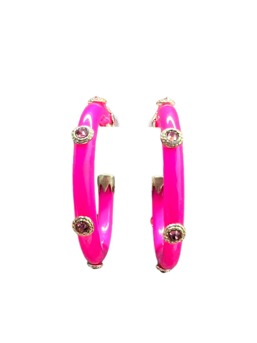 Candied Jewel Hoop Earrings (available in many colors)