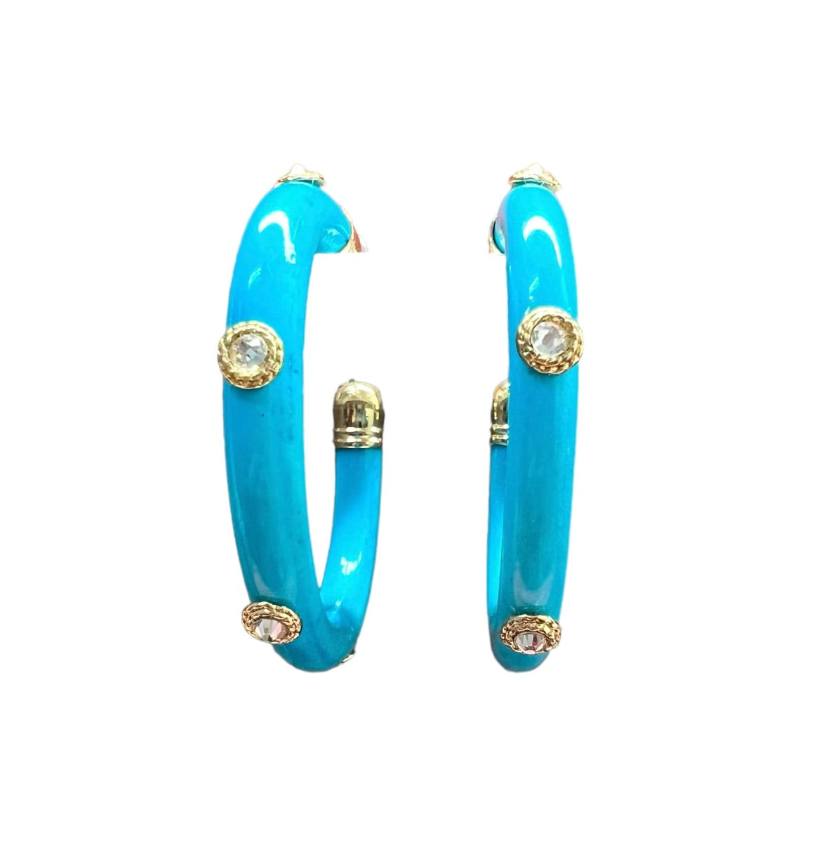 Candied Jewel Hoop Earrings (available in many colors)