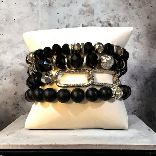 Jet Setter Black Bracelet Set