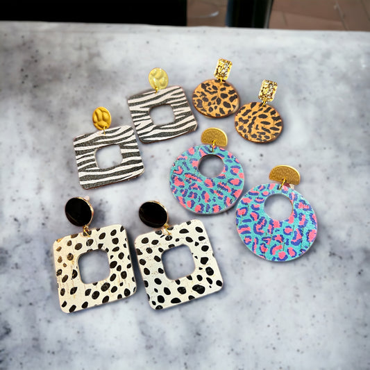 Ahead Of The Herd Animal Print Earrings