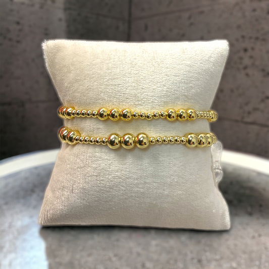 Angelina Stack of 2 Gold Bracelets