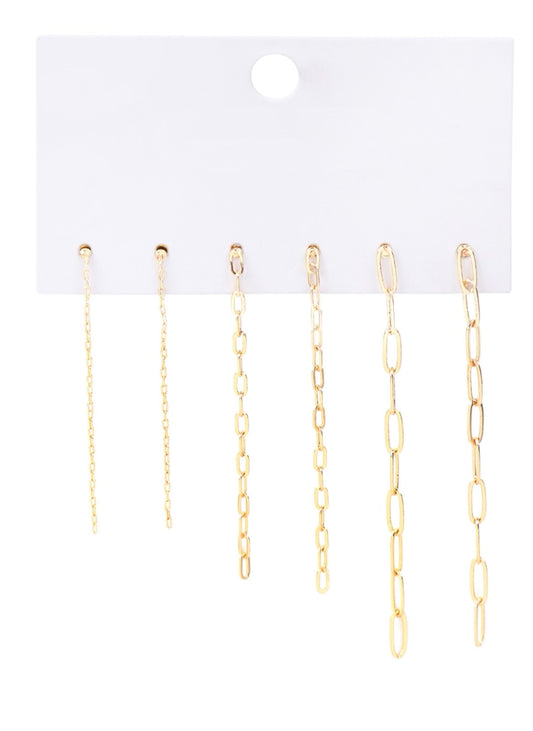 Gold Chain Dangle Earrings