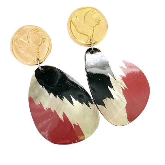 Gamecock Shell Earrings