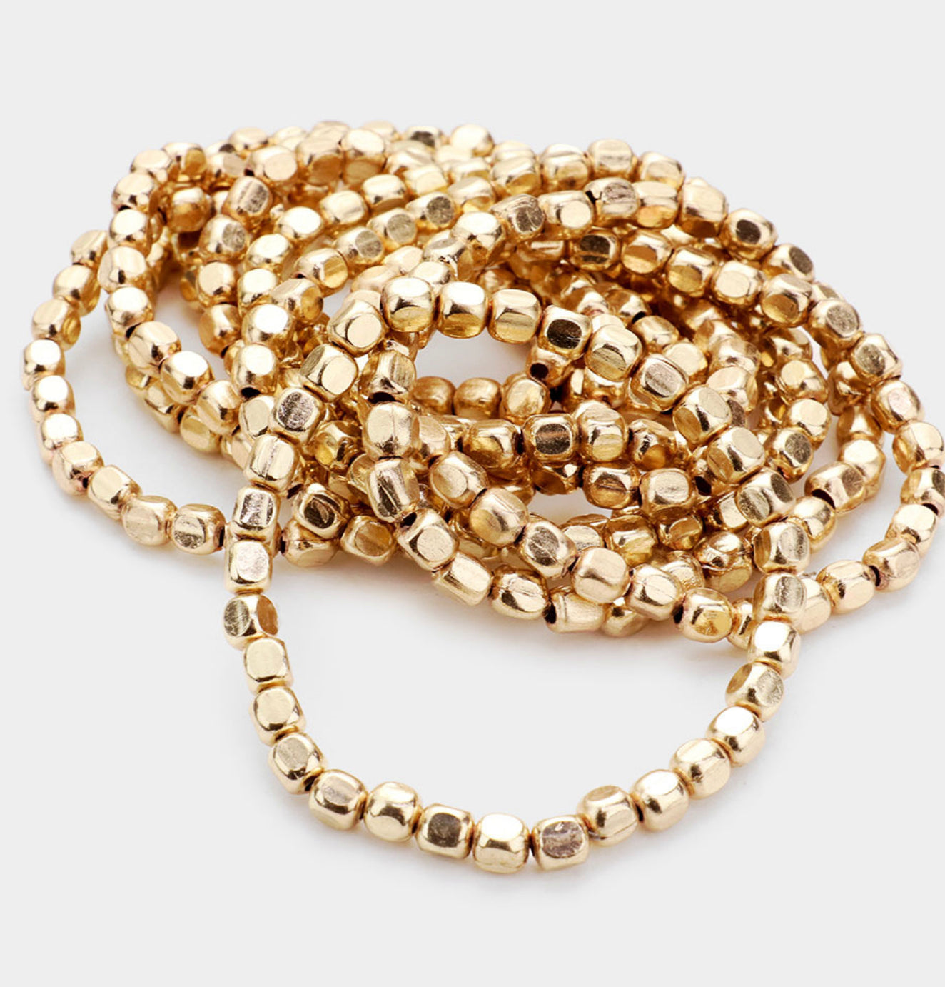 Stack Em’ Up Worn Gold:  Bracelets