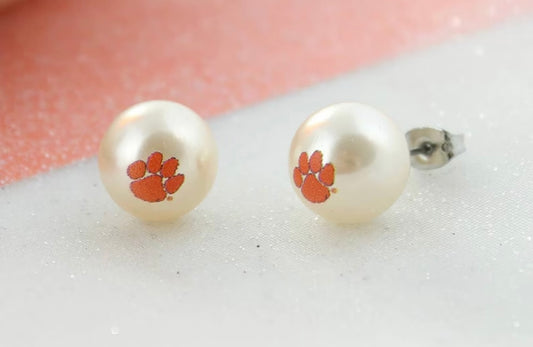 Death Valley : Clemson Pearl Stud Earrings