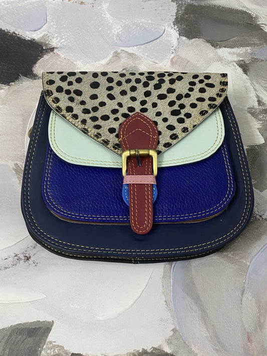 Talia Leather and Hair On Hide : Crossbody - The Grey Nickel Boutique